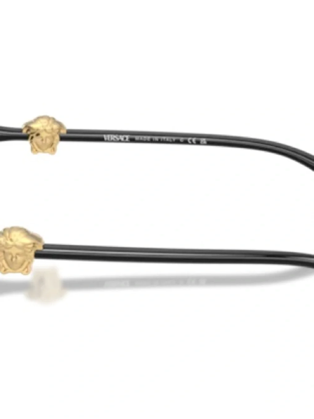 Versace Black Sunglasses with Gold Medusa Accent